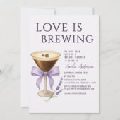 Espresso Martini QR Code Registry Bruidsfeest Kaart (Voorkant)