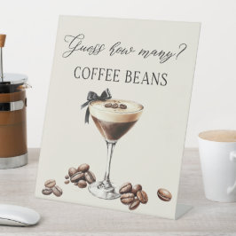 Espresso Martini Raad Hoeveel Koffiebonen Reclamebord Met Voetstuk