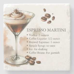 Espresso Martini Recept Stenen Onderzetter