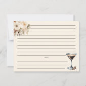 Espresso Martini Receptkaart Bruiloftsfeest Kaart (Achterkant)