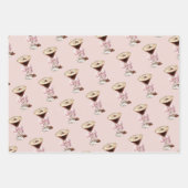 Espresso Martini Roze strik Vrouwelijk Inpakpapier Vel (Voorkant 2)