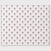 Espresso Martini Roze Strik Wrap Patronen Cadeaupapier (Vlak)