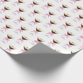Espresso Martini Roze Strik Wrap Patronen Cadeaupapier (Hoek)