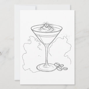 Espresso Martini Schilderen en Drinken Foto's Kaart