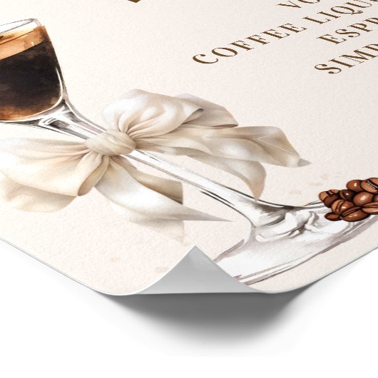 Espresso Martini Signature Cocktail Poster (Hoek)