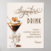 Espresso Martini Signature Cocktail Poster (Voorkant)