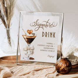 Espresso Martini Signature Cocktail Poster