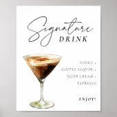 Espresso Martini Signature Drink Poster (Voorkant)