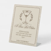 Espresso Martini Signature Drink Reclamebord Met Voetstuk (Voorkant)