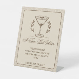 Espresso Martini Signature Drink Reclamebord Met Voetstuk