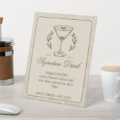 Espresso Martini Signature Drink Wedding Reclamebord Met Voetstuk (Insitu)