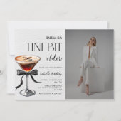 Espresso Martini Tini Beetje Oudere Verjaardag Fot Kaart (Voorkant)