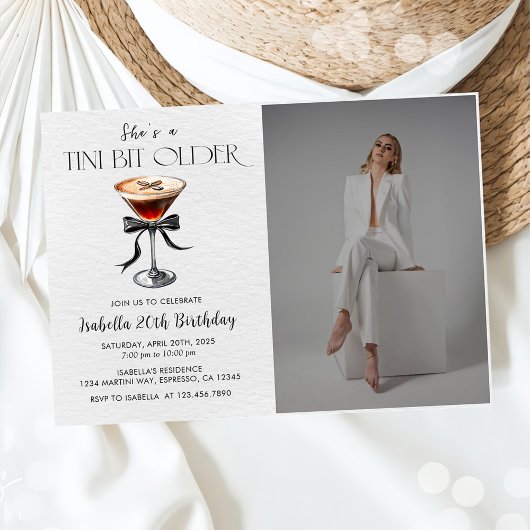 Espresso Martini Tini Beetje Oudere Verjaardag Fot Kaart
