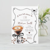Espresso Martini Tini Bit Closer Bridal Shower Kaart (Staand voorkant)