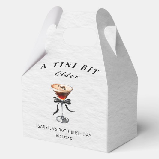 Espresso Martini Tini Bit Older Birthday Party Bedankdoosjes (Achterkant)