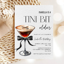 Espresso Martini Tini Bit Older Birthday Party  Kaart