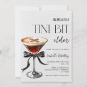 Espresso Martini Tini Bit Older Birthday Party  Kaart (Voorkant)