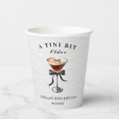 Espresso Martini Tini Bit Older Birthday Party Papieren Bekers (Voorkant)