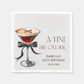 Espresso Martini Tini Bit Older Birthday Party Servet (Voorkant)