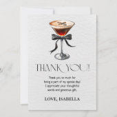 Espresso Martini Tini Bit Older Verjaardagsfeestje Bedankkaart (Voorkant)