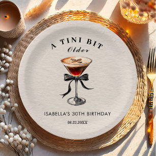 Espresso Martini Tini Bit Older Verjaardagsfeestje Papieren Bordje
