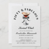 Espresso Martini Tini Bit Ouder 50ste verjaardagsf Kaart (Voorkant)