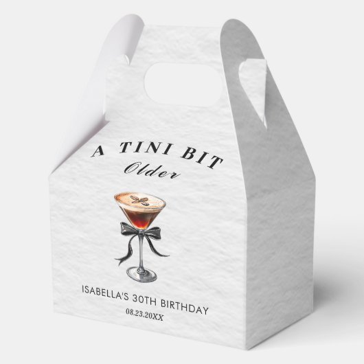 Espresso Martini Tini Bit Ouder Verjaardagsfeest Bedankdoosjes (Voorkant)