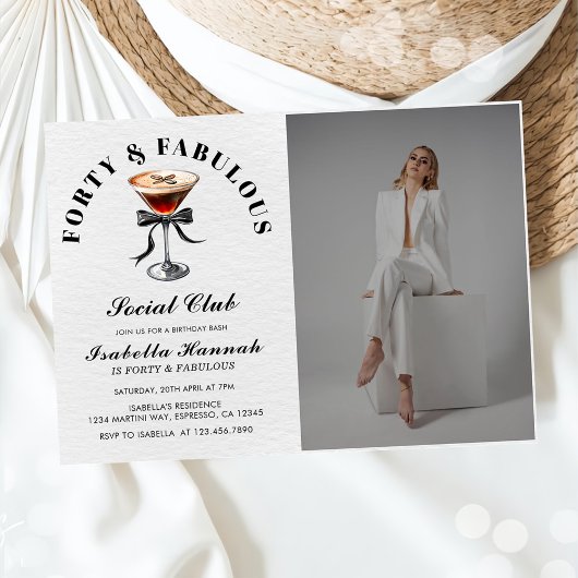 Espresso Martini Tini Bit Oudere 40e Verjaardag Fo Kaart