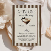 Espresso Martini Tini One Baby Shower Kaart