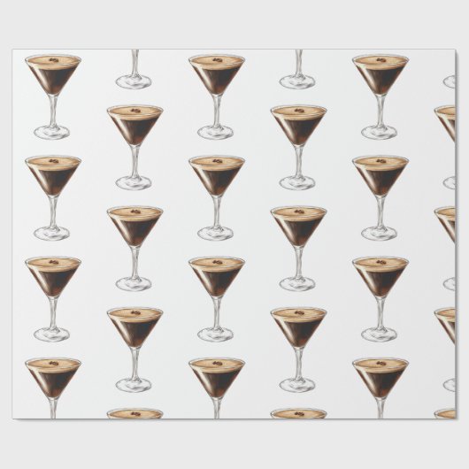 Espresso Martini-viering Cadeaupapier (Vlak)