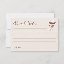 Espresso Martini Vrijgezellenfeest Advies en wense Notitiekaartje