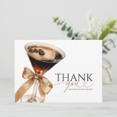 Espresso Martini Vrijgezellenfeest Dank u Kaart (Staand voorkant)
