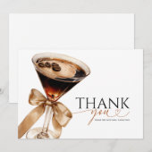 Espresso Martini Vrijgezellenfeest Dank u Kaart (Voorkant / Achterkant)