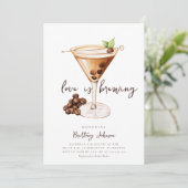 Espresso Martini Vrijgezellenfeest Kaart (Staand voorkant)