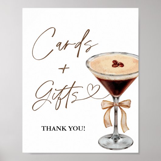 Espresso Martini Vrijgezellenfeest Kaarten & Gesch Poster (Voorkant)