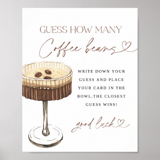 Espresso Martini Vrijgezellenfeest Raad eens hoeve Poster (Voorkant)