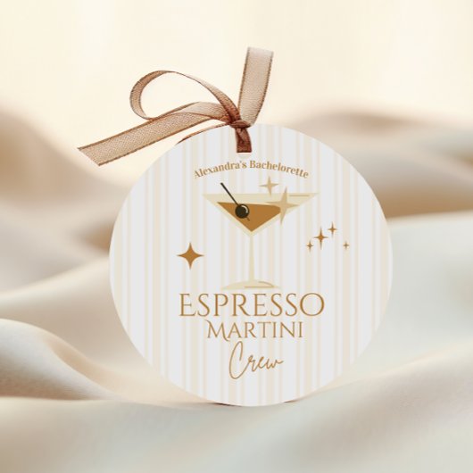 Espresso Martini vrijgezellenfeest Ronde Sticker