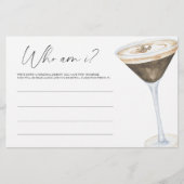 Espresso Martini Vrijgezellenfeest Wie ben ik spel Briefpapier (Voorkant)