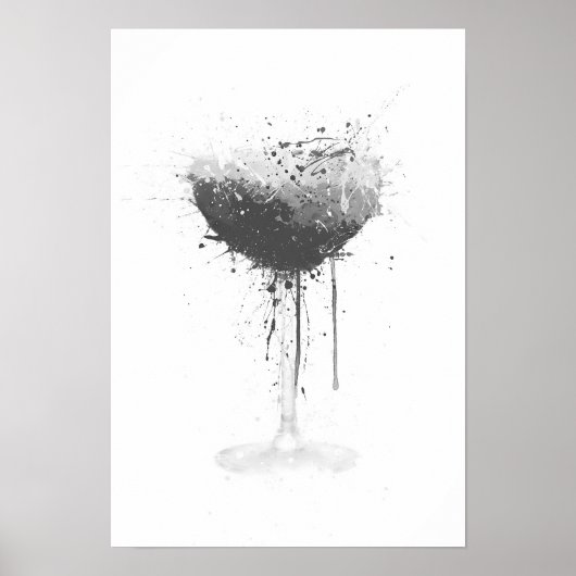 Espresso Martini Wall Art Print (Grey Edition) (Voorkant)
