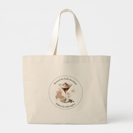 Espresso Martini Welcome Bags Grote Tote Bag (Achterkant)