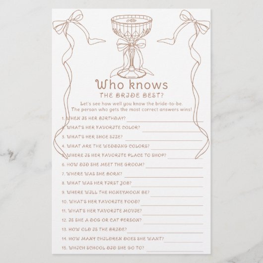 Espresso Martini Wie kent de bruid het beste (Voorkant)