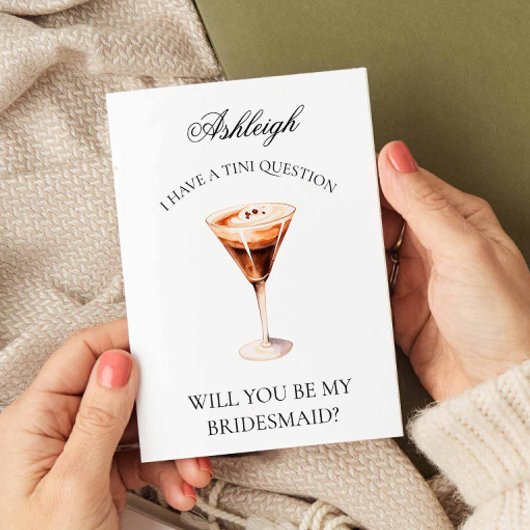 Espresso Martini Wil je mijn bruidsmeisje zijn kaa