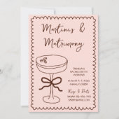 Espresso Martinis & Huwelijk Hand getekend grillig Kaart (Voorkant)