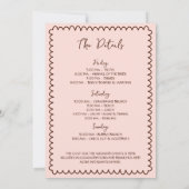 Espresso Martinis & Huwelijk Hand getekend grillig Kaart (Achterkant)