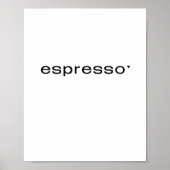 Espresso - minimalistic typography poster (Voorkant)