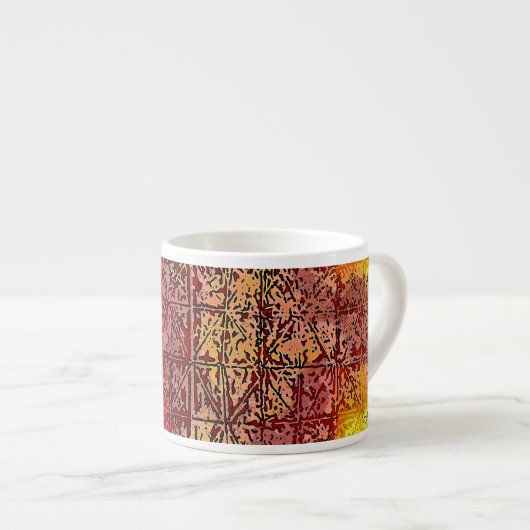 Espresso-Mok - Abstracte kleurrijke kunst Espresso Kop (Voorkant rechts)