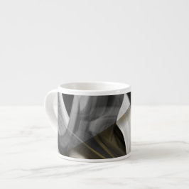 Espresso mok abstracte kunst zwart wit goud
