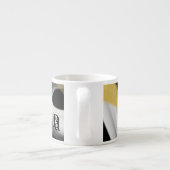 Espresso Mok Abstracte Kunst Zwart Wit Goud (Achterkant)