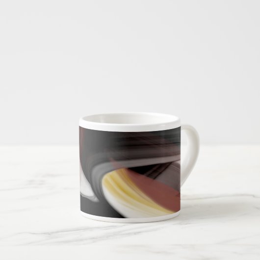 Espresso Mok Abstracte Kunst Zwart Wit Poeder (Voorkant rechts)