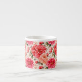 Espresso Mok-bloemenprint Kop (Voorkant)